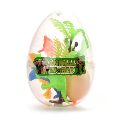 Shantou factory price small eggshell animal set cheap mini dinosaur toy for kids