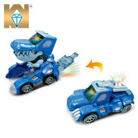 Transforming Dinosaur Car Toys with LED Light and Music Automatic Kids Car Toy Of Transform Dino Car