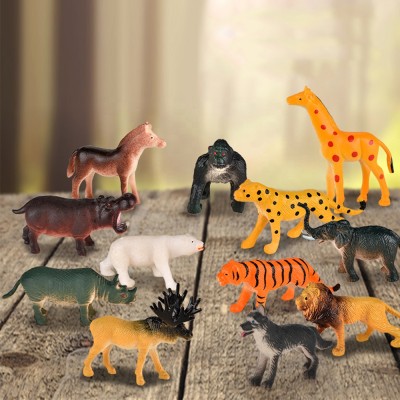 New arrival popular small size assort pvc plastics animals for kids zoo model toys