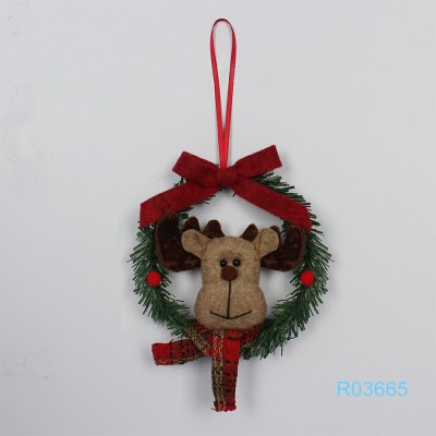 Christmas reindeer plush toys home ornaments new year decoration cotton fabric