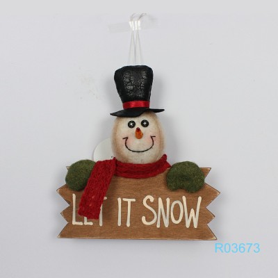 Fancy cheap custom plush toys personalized christmas snowman ornaments